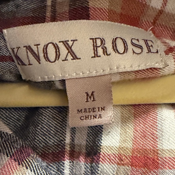 Knox Rose Plaid Lace Back Button Up Soft Boho Flannel Cottagecore Grunge Medium - Picture 10 of 10